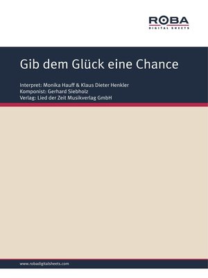 cover image of Gib dem Glück eine Chance